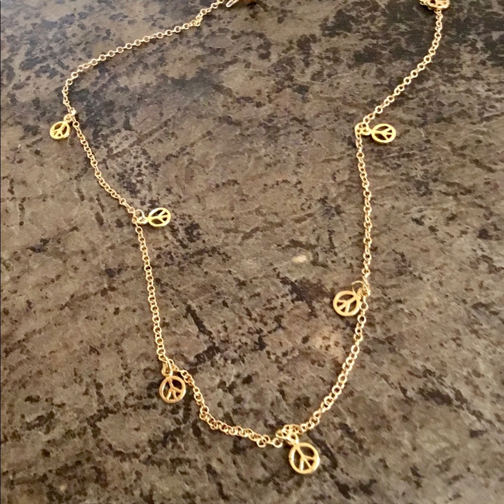 14k gold vermeil peace 18”